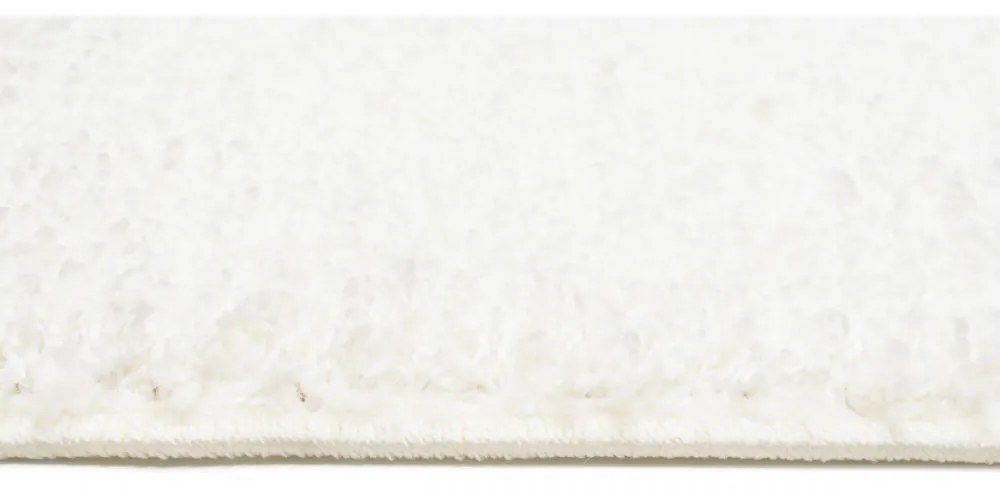 Kusový koberec Shaggy Parba biely atyp 80x300cm