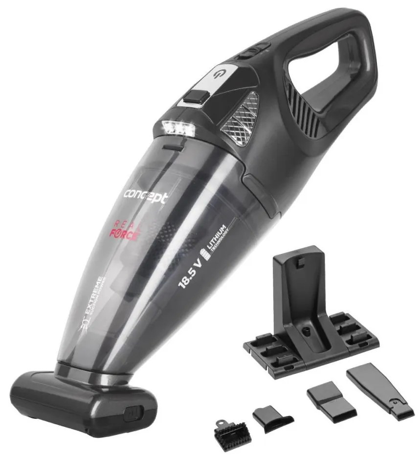 Concept VP4380 - Ručný vysávač REAL FORCE 110W/18,5V 2200 mAh čierny