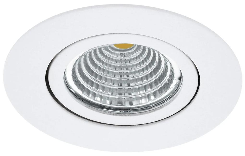 EGLO LED zápustné svetlo SALICETO, kruh, biele, 8,8 cm, 4000K