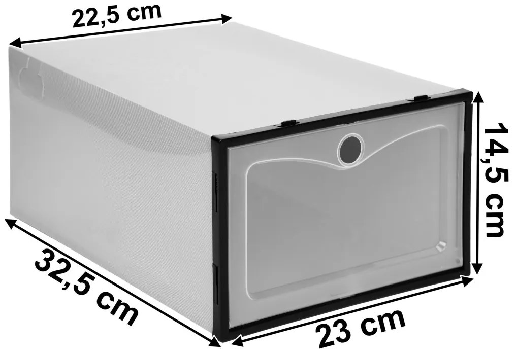Krabica na topánky OSLO GREY sada 10 kusov