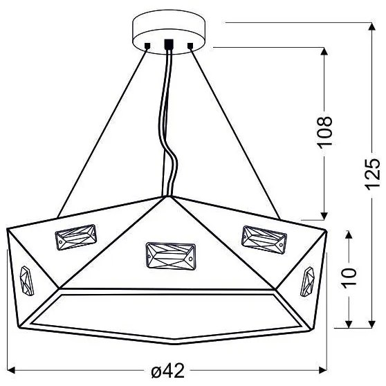 Luster na lanku NEMEZIS 3xG9/40W/230V