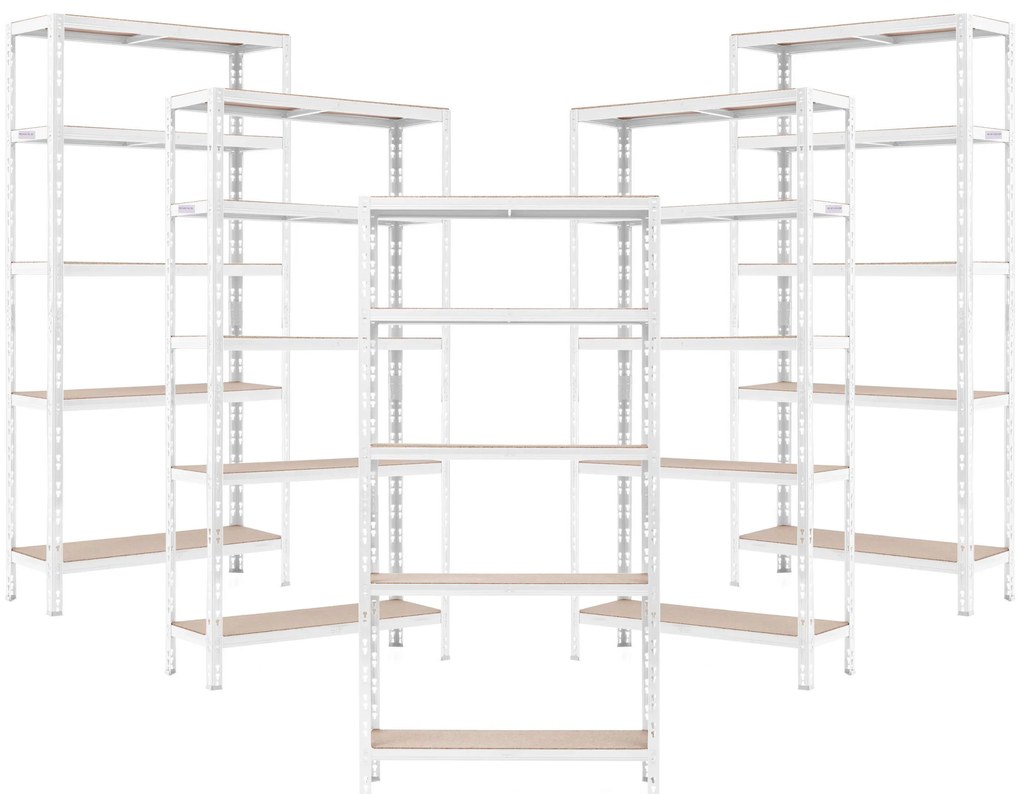 Balíček 5xSUPER EKO HIT - Policový regál Trestles RNDU-KUI 1800x900x600, nosnosť 875 kg, 5 políc Farba: modrá