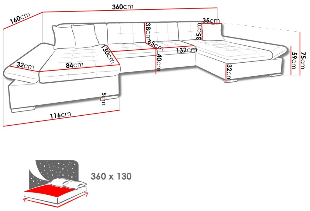 Luxusná sedacia súprava Agapi, sivá