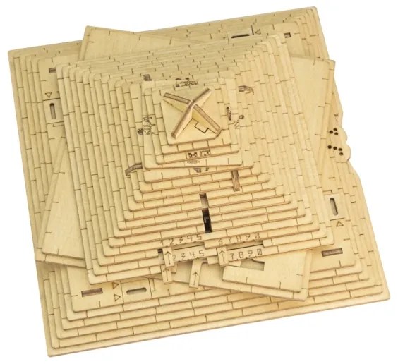 EscapeWelt - 3D drevená mechanická skladačka hlavolamu Pyramída