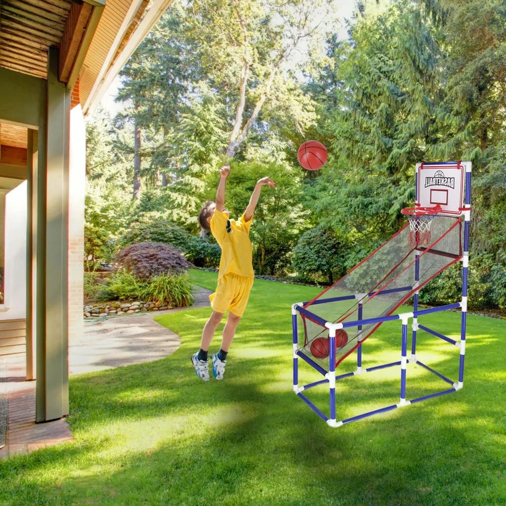 KIK Basketbalová arkádová hra s 2 loptami a pumpou, prenosná