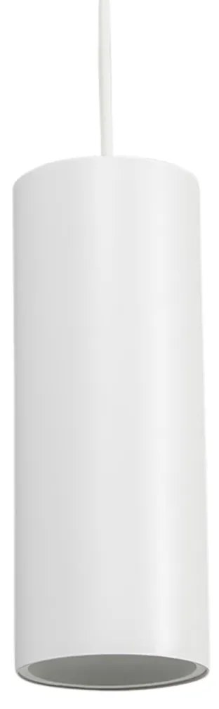 Dizajnové závesné svietidlo biele vrátane adaptéra na koľajnicu 1-fázové - Iconic Tubo