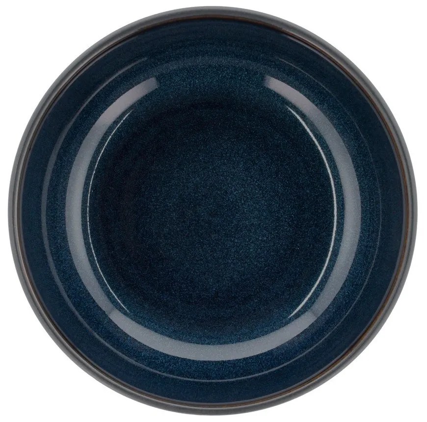 Čierna/modrá kameninová ramen miska Gastro Dark Blue/Black – Bitz