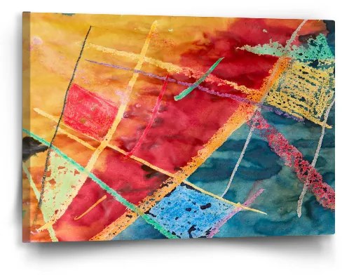 Sablio Obraz Farebné čiary - 60x40 cm