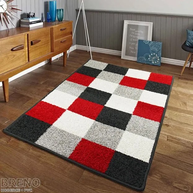 Kusový koberec Lotto 923 FM6 X, 200x285, červená, chodba / predsieň, Oriental Weavers