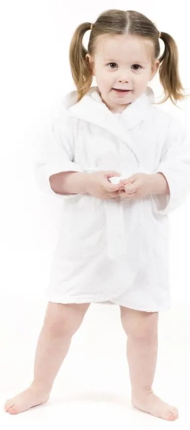 Biely bavlnený detský župan veľkosť 0-12 mesiacov - Tiseco Home Studio