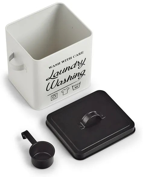 Orion Kovový úložný box na prací prášok s dávkovačom LAUNDRY