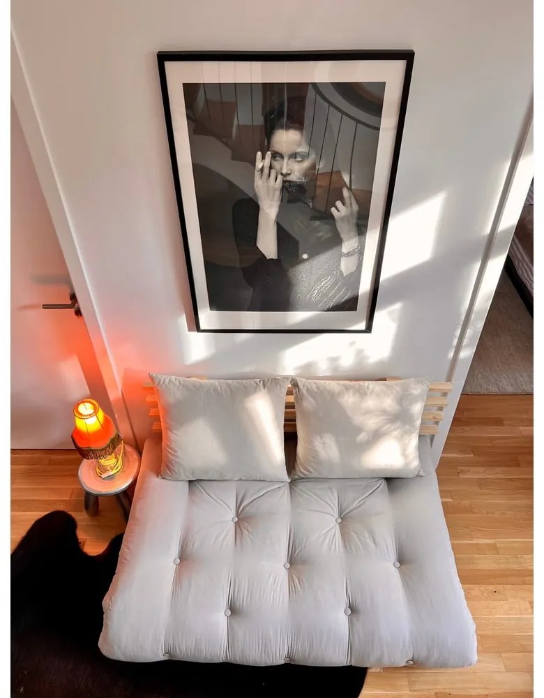 Rozkladacia pohovka s hnedým poťahom Karup Design Shin Sano Natural/Mocca