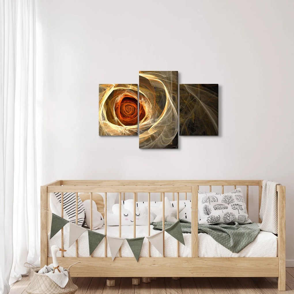 Obraz - Abstraktné ruže v ohnivých farbách (90x60 cm)
