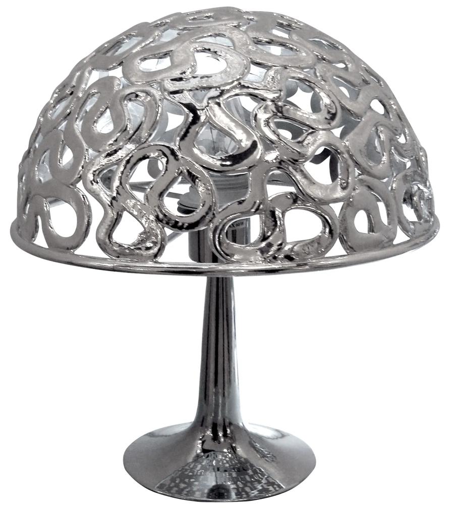 CLX Dizajnová stolná lampa RAGUSA, 1xE27, 60W, chrómovaná