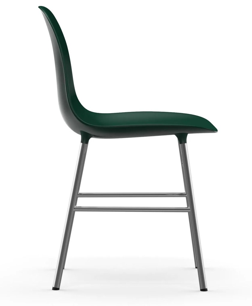 Stolička Form Chair – zelená/chrómová