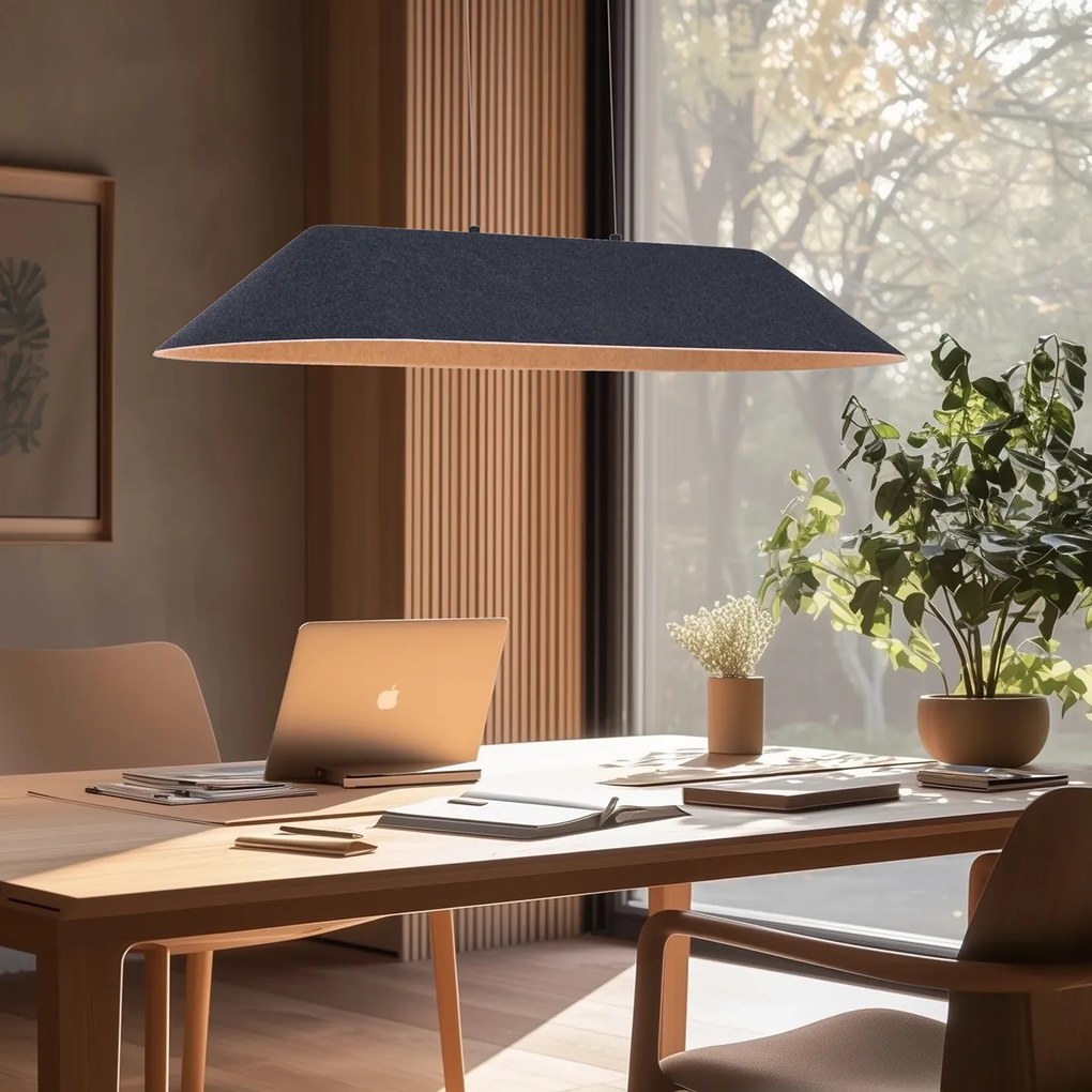 Moderné závesné svietidlo čierne so sivým interiérom vrátane LED 3-stupňového stmievania - Dani