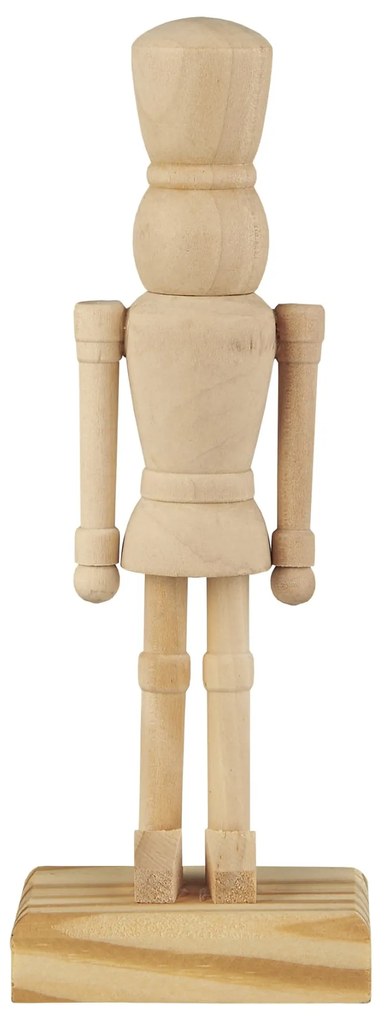 Ib Laursen Drevená soška Nutcracker Square Feet Natural 21 cm
