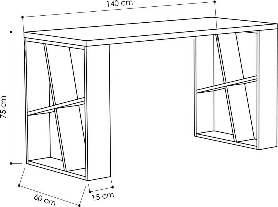 Pracovný stôl Honey White a Oak