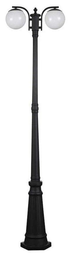 Vonkajšia lampa 2xE27/60W/230V IP44 199 cm čierna