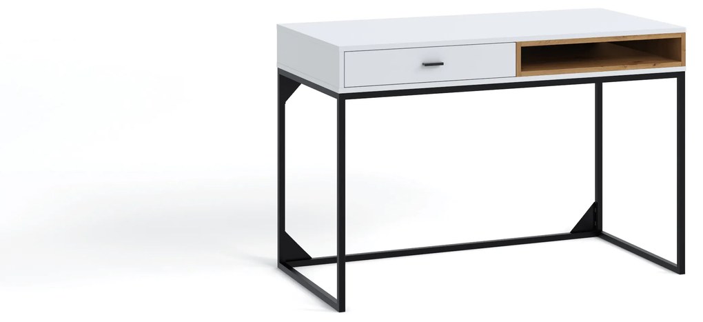 PC stolík Oliver PC (biela + dub artisan). Akcia -20%. Vlastná spoľahlivá doprava až k Vám domov. 1051805