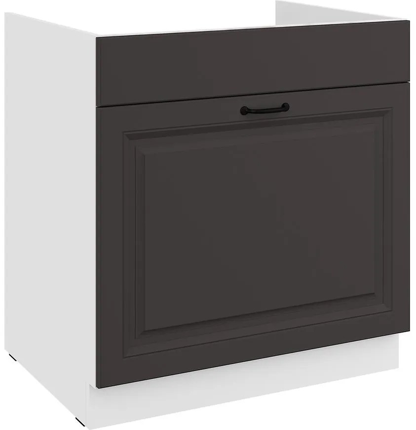 Kuchynská skrinka Stilo grafit mat/biely 80ZL 1S BB