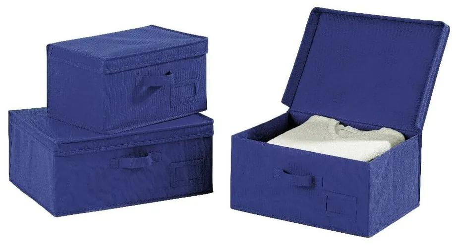 Modrý úložný box Wenko Ocean, dĺžka 34 cm