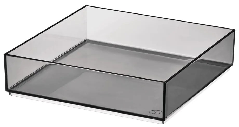 Matne čierny kúpeľňový organizér na kozmetiku z recyklovaného plastu - iDesign