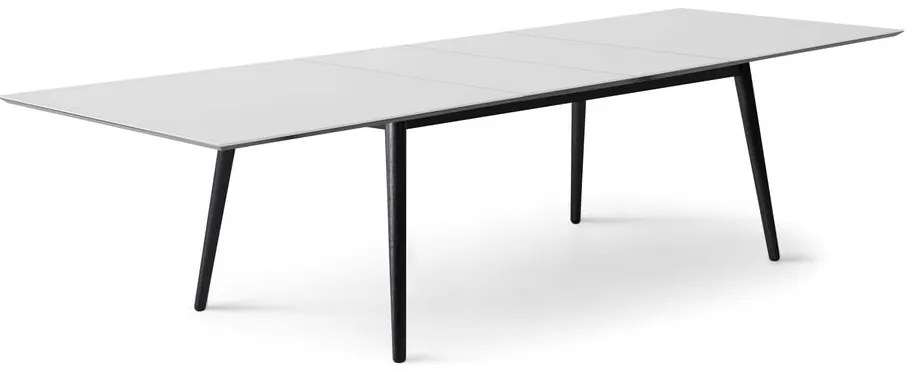 Bielo-čierny rozkladací jedálenský stôl s bielou doskou 100x210 cm Meza – Hammel Furniture