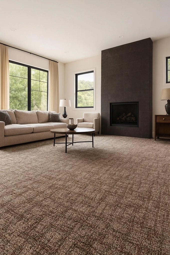 ITC, Metrážny koberec Dobro 43 hnedý, na mieru, šíře 3m,4m, hnedá, filc, obývacia izba