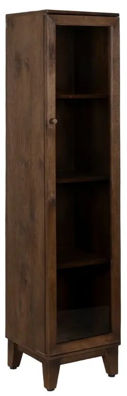 Hnedá vitrína z mangového dreva 40x180x40 cm Ravi – Ixia
