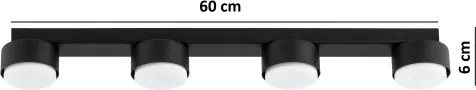 Brilagi - LED bodové svietidlo MONO 4xGX53/30W/230V čierne