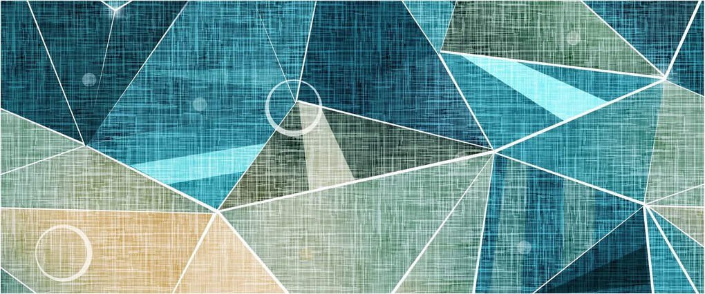 Obraz - Tyrkysová abstrakcia (120x50 cm)