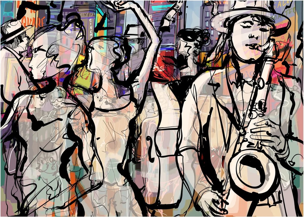 Obraz - Jazzová noc (70x50 cm)