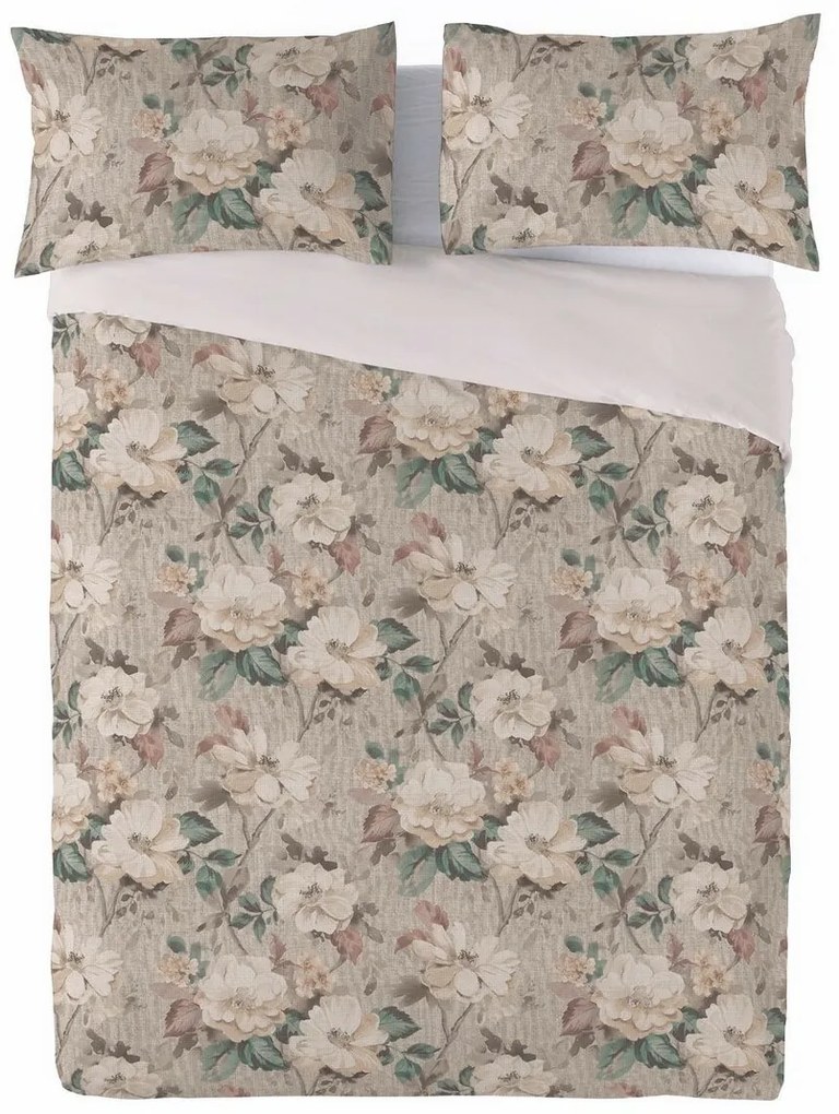 Obliečky zo zmesi bavlny a ľanu Rose, 220 x 200 cm, 2 ks 70 x 80 cm