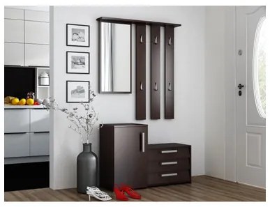 Predsieňová stena so skrinkou na topánky PARIS wenge