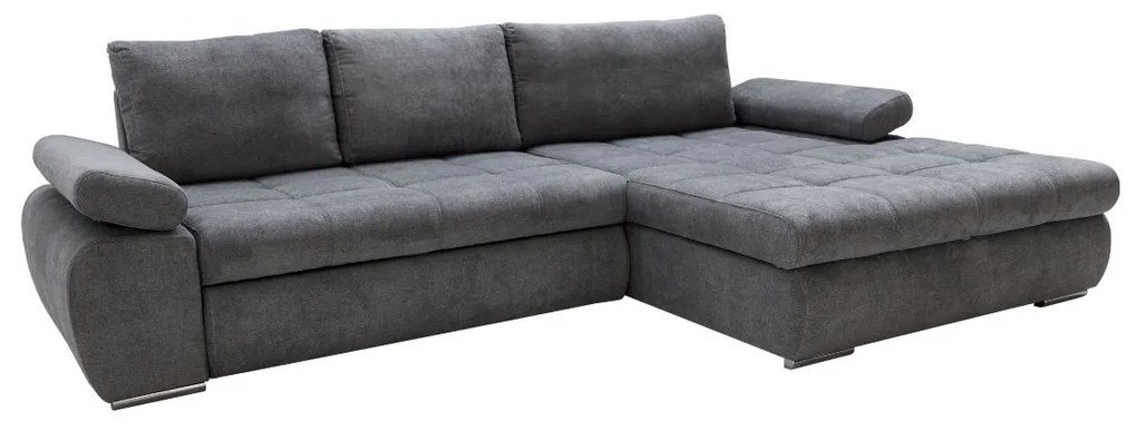 Veľká rozkladacia rohová pohovka L s úložným priestorom Inferno