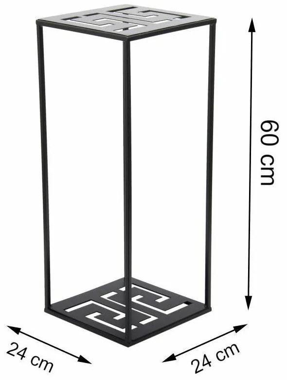 STOJAN NA KVETINÁČ FRAME1 60X24X24 CM ČIERNA