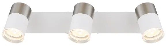 Globo 57851-3 - Bodové svietidlo BRISBON 3xGU10/25W/230V biela/chróm