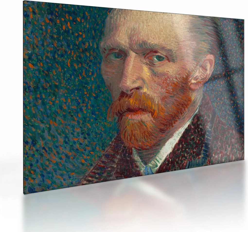Sklenený obraz -  Vincent van Gogh, Self-Portrait, reprodukcia (70x50 cm)