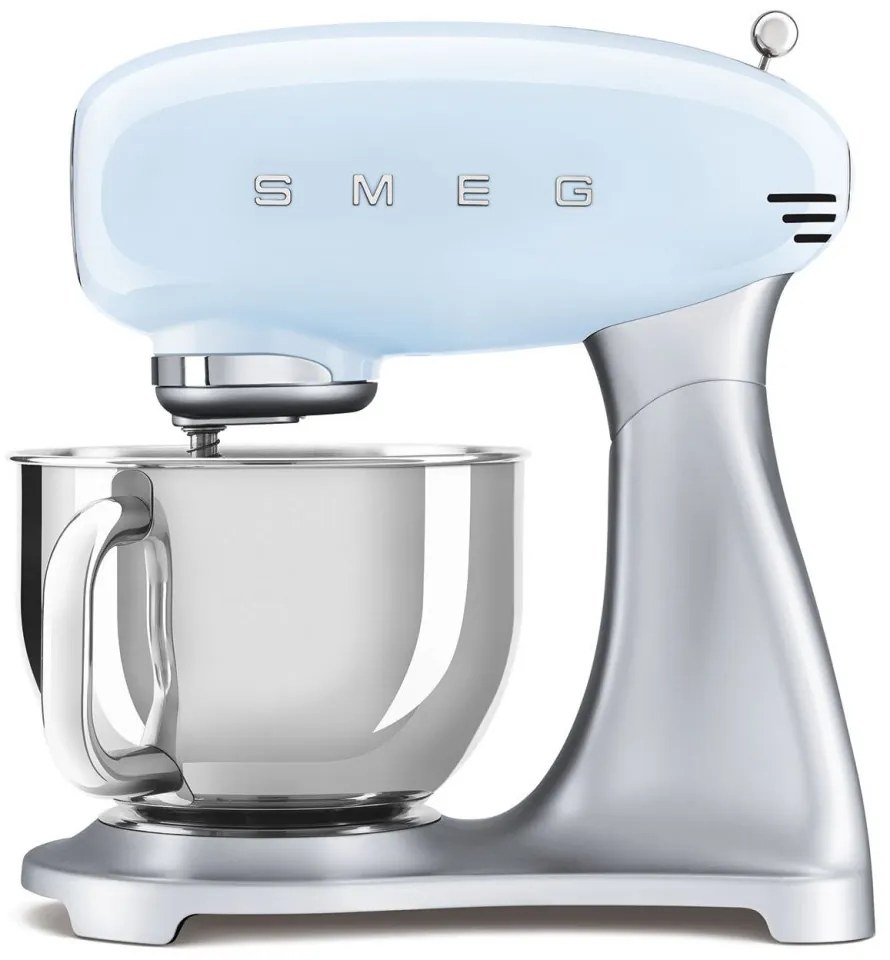 Kuchynský robot SMEG 50. rokov Retro Style s kovovou základňou 4,8 l pastelovo modrý, SMF02PBEU
