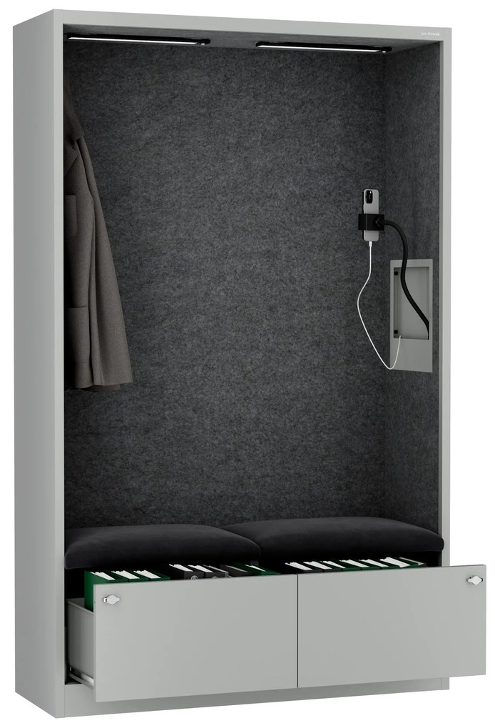 Sally 1150mm korpus Szary - siedzisko Ciemnoszary