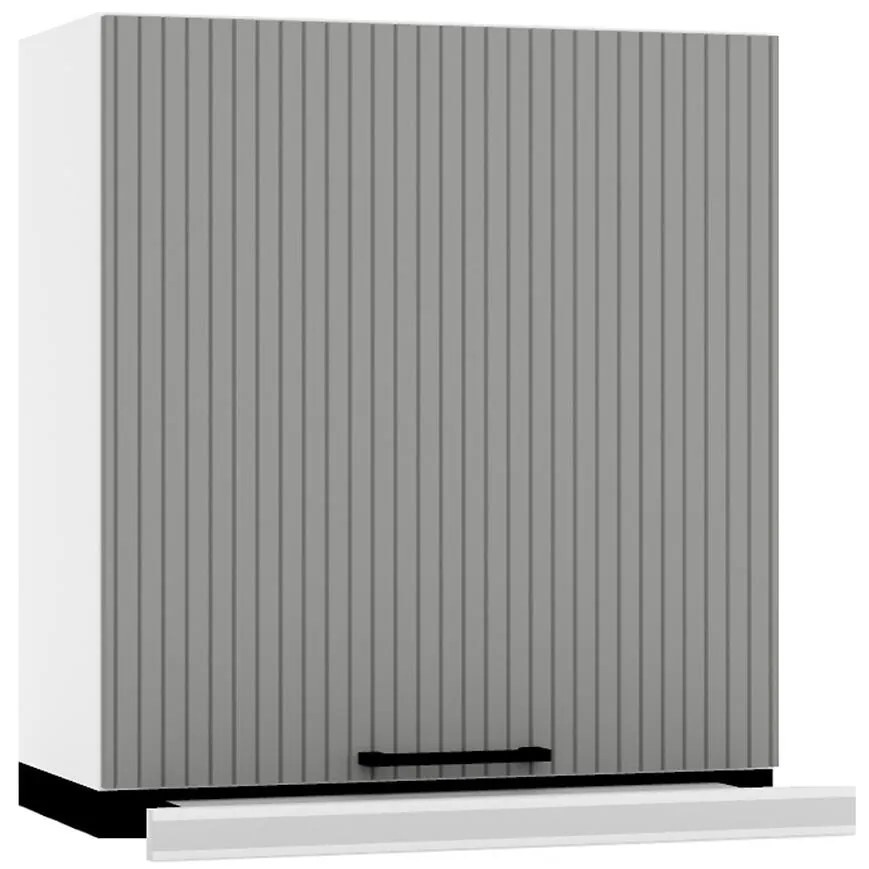 Skrinka do kuchyne Kate w60/68 slim pl so strieborným digestorom šedá mat