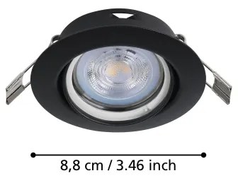 Eglo 901755 - SADA 3x LED Podhľadové svietidlo FAVAZZINA 1xGU10/4W/230V čierna