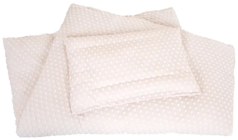 Béžové detské obliečky do postieľky s prímesou bavlny 100x135 cm Frosty Almond – Roba