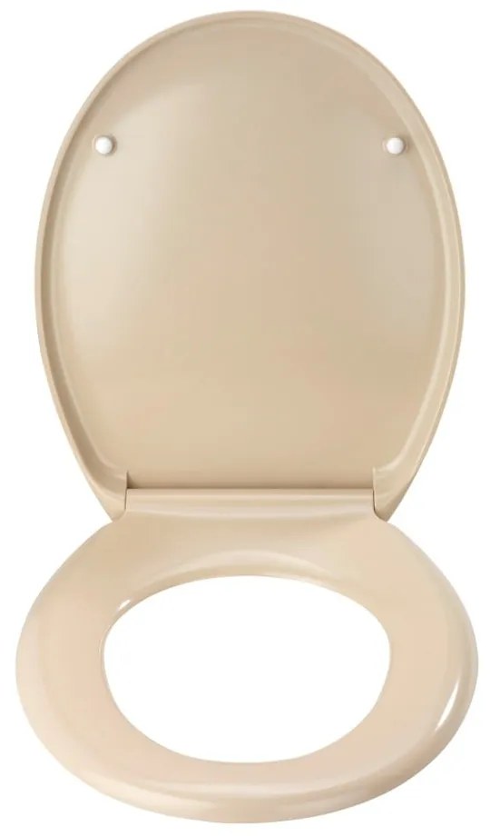 Svetloružové WC sedadlo s jednoduchým zatváraním Wenko Premium Ottana, 45,2 × 37,6 cm