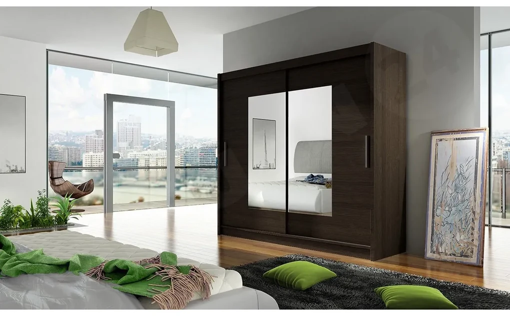 Skriňa London VII, Farby: kašmír, Osvetlenie: osvetlenie LED RGB - farebné