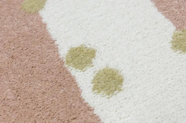 Koberec LIMA M044A krémový / ružový / zlatý kruh