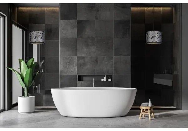 Luster na lanku REZO 1xE27/60W/230V šedá