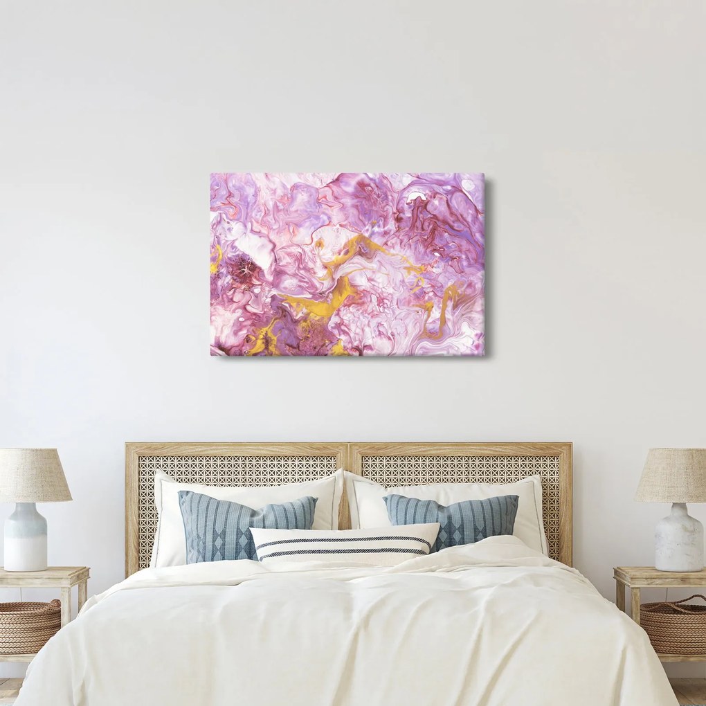 Obraz - Ružová abstrakcia (90x60 cm)