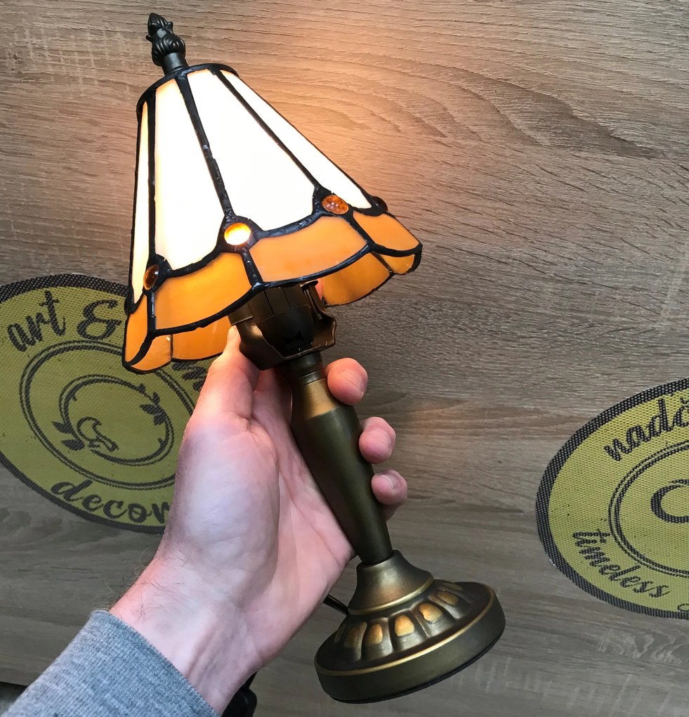 Tiffany lampa na nočný stolík vitráž Prezent 91 32*16